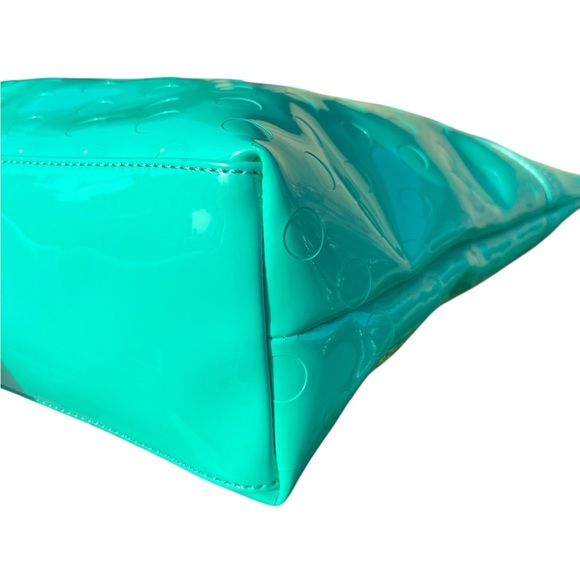 EUC Kate Spade Camellia Street Teal Patent Leather Handbag - Picture 7 of 14